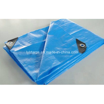 Blue PE Tarp Sheet, Plastic Tarpaulin Cover with Eyelets
